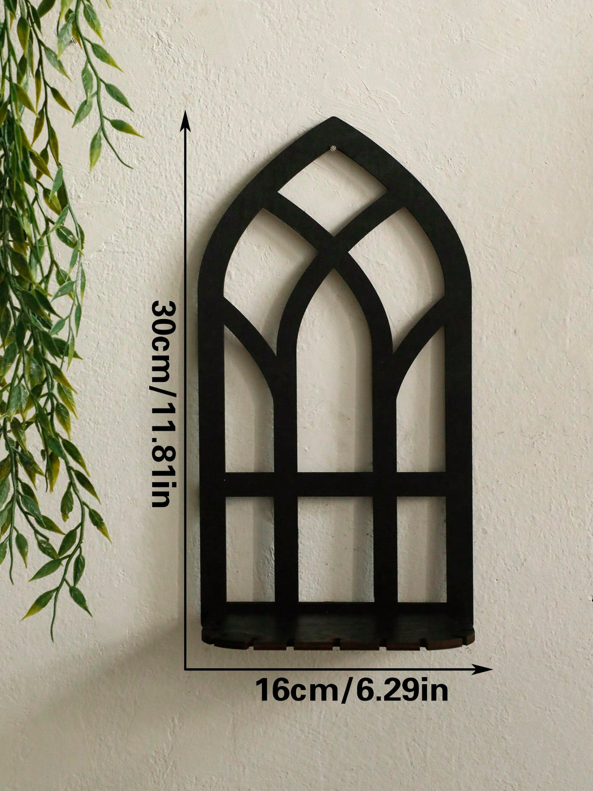 gothic arch window wall shelf - Style A option