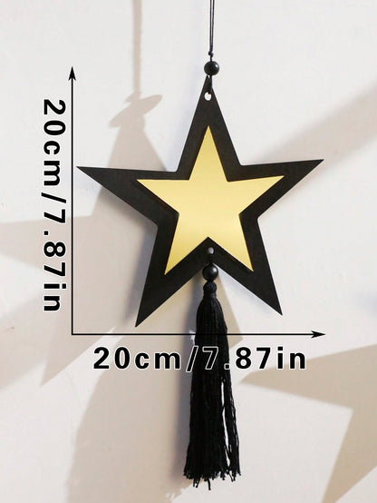 star and crescent tassel wall hanging - Star