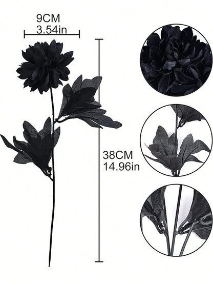black dahlia artificial flower - product photo