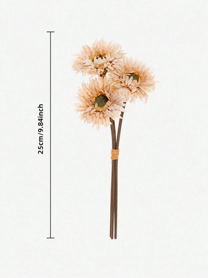 rustic artificial sunflower bunch - Beige option