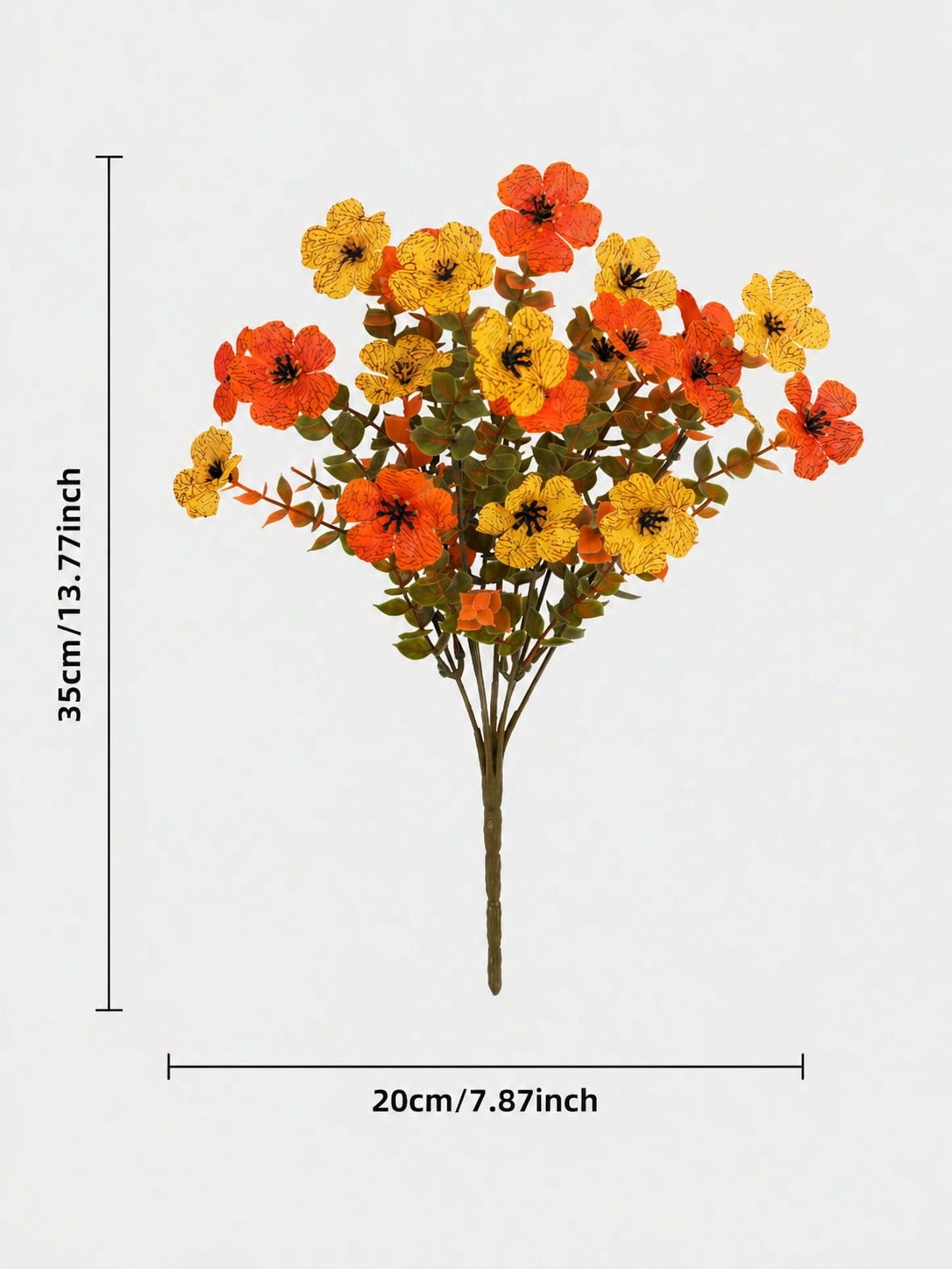 fall artificial wildflower bush - Orange option