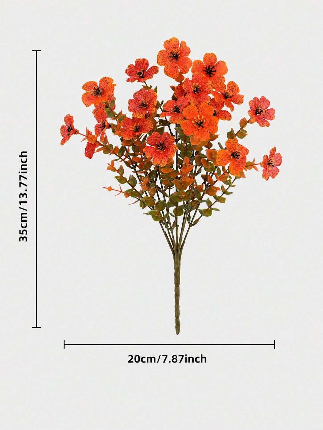 fall artificial wildflower bush - Orange Red option
