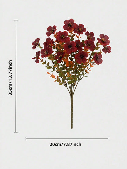 fall artificial wildflower bush - Burgundy option