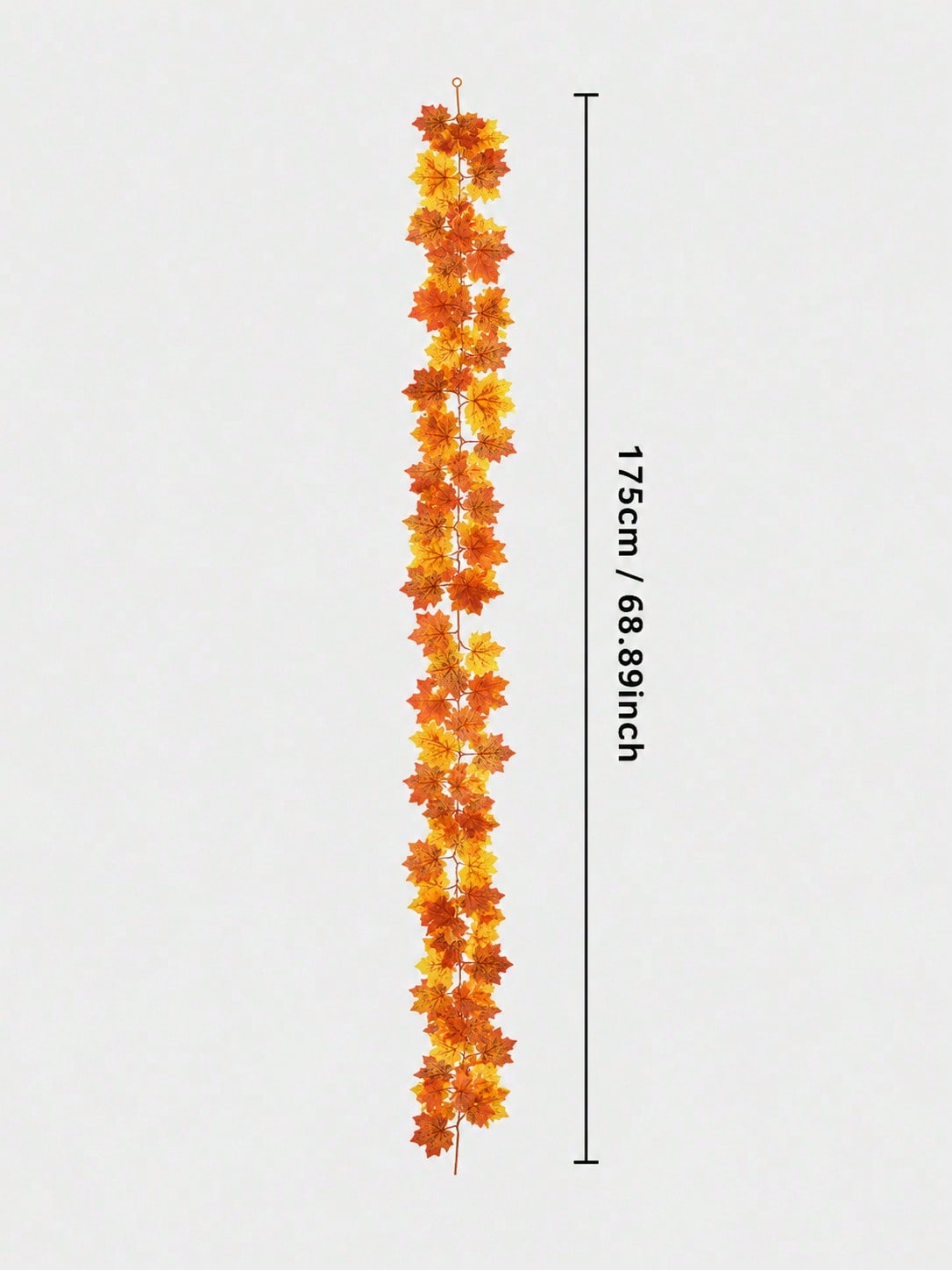 Fall maple leaf garland orange, 175 cm