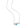 Artilady Women Zircon Opal Eyes Eyelash Pendant Necklace