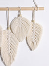 Artilady Macrame Wall Hanging Feather Boho Chic Woven Leaf Tassels Decoration