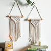 2 Pack Cute Macrame Tapestry Mini Macrame Wall Hanging Boho Decor Geometrical Art  Nursery Apartment Bedroom Dorm Home Decor