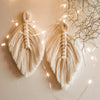 2 Pack Cute Macrame Tapestry Mini Macrame Wall Hanging Boho Decor Geometrical Art  Nursery Apartment Bedroom Dorm Home Decor