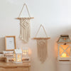 2 Pack Cute Macrame Tapestry Mini Macrame Wall Hanging Boho Decor Geometrical Art  Nursery Apartment Bedroom Dorm Home Decor