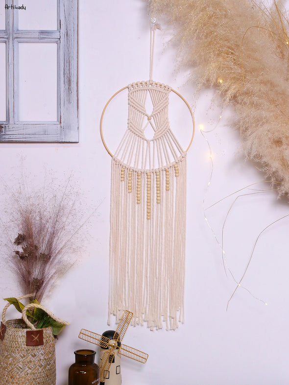 Artilady Macrame Dream Catchers for Bedroom  Boho Wall Hanging Handmade Woven Dream Catcher for Home Decor Ornament Craft Gift (Owl)