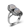 Artilady 925 sterling silver ring moonstone ring labradorite ring for women jewelry