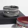 Artilady Leather bracelet grey bracelet with magnet