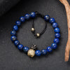 Artilady Pineapple bracelet natural stone bracelet Lapis lazuli bracelet Beads
