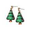 Artilady Women Girls Christmas Tree Earrings