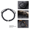 Artilady Men natural stone bracelet volcanic stone bracelet Beads with crystal