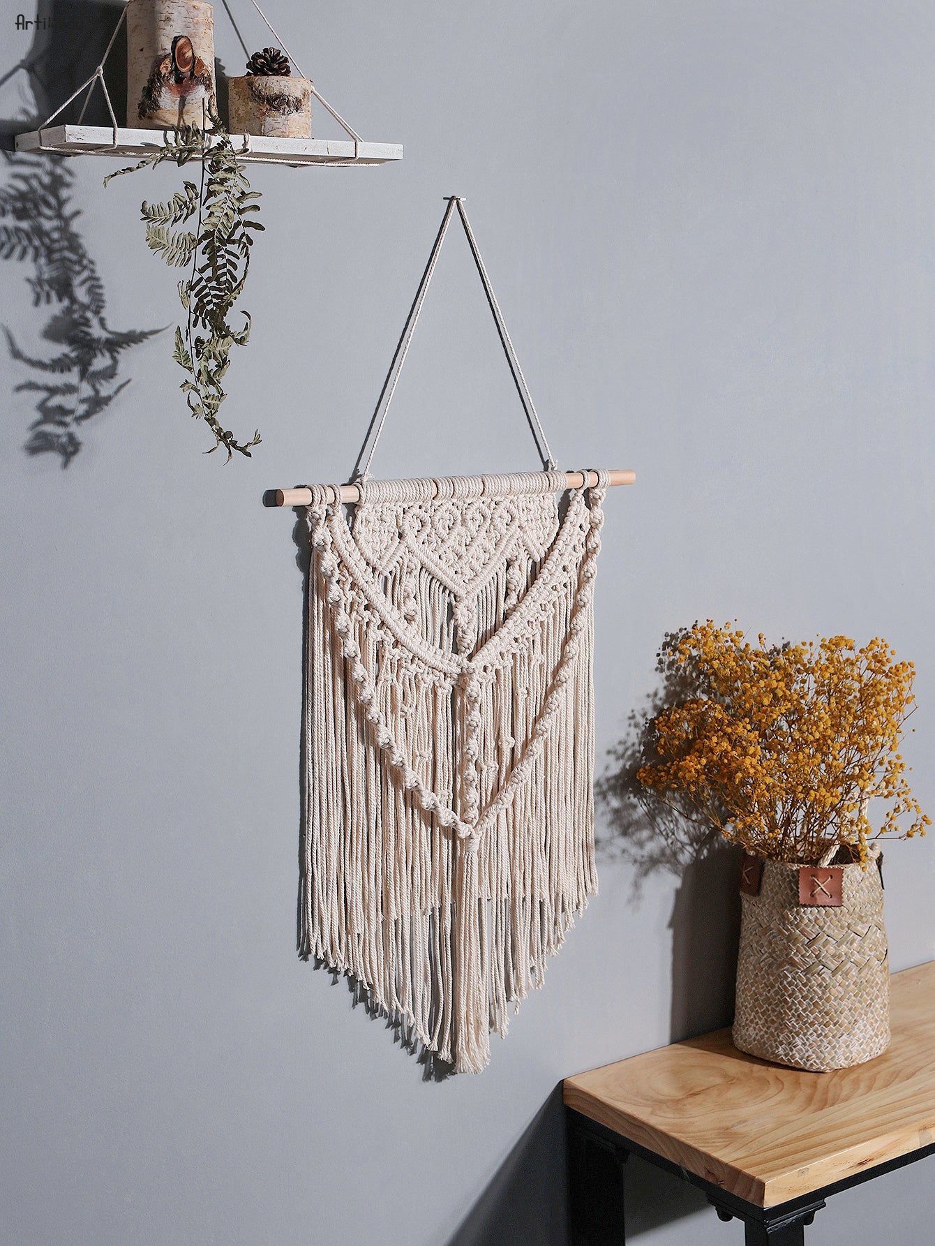 Geometric Woven Tapestry Chic Cotton Handmade Bohemian Art with Long  Tassel-Macrame Boho Wall Hanging Decor, Large Craft Ornament for Dorm Home  Bedroom Apartme - China Wall Hanging and Bohemian Wall Hanging price