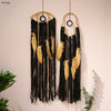 Artilady Black Golden Feather Dream Catcher for Bedroom