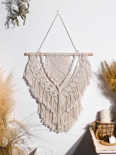 Artilady Macrame Wall Hanging Decor Boho Woven Tapestry Handmade Chic  Bohemian Home Geometric Art Apartment Dorm Wedding Party Decoration Craft –  ARTILADY