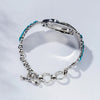 Native American Jewelry Indian Head  925 Sterling Silver Turquoise Bracelet Bangle