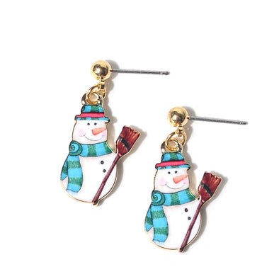 Artilady Women Girls Christmas Snowman Earrings