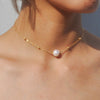 Artilady Gold Pearl Choker Necklace