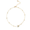 Artilady Gold Pearl Choker Necklace