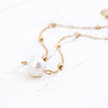Artilady Gold Pearl Choker Necklace