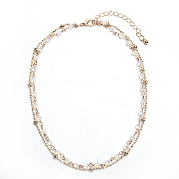 Artilady Layer Opal Choker Necklace