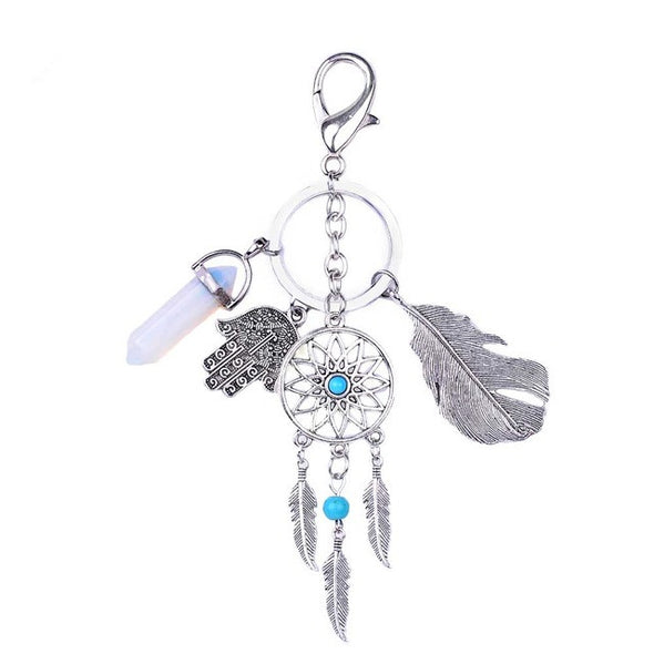 Artilady Natural Opal Stone Keychain