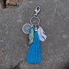 Artilady Natural Stone Tassel Keychain