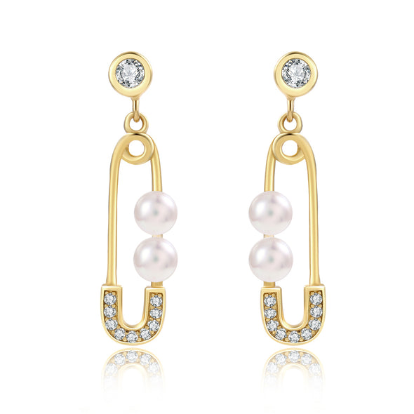 Artilady Pearl Sterling Silver Earrings