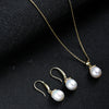 Artilady Pearl Sterling Silver Jewelry Set