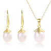 Artilady Pearl Sterling Silver Jewelry Set