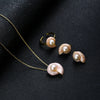 Artilady Shell Pearl Sterling Silver Jewelry Set