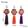 Artilady Pom Pom Colorful Tassel Keychain