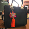 Artilady Pom Pom Colorful Tassel Keychain