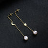 Artilady Sterling Silver Pearl Earrings