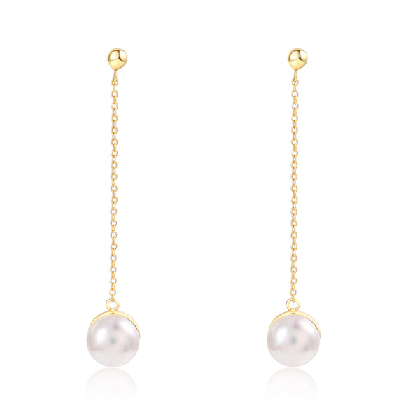 Artilady Sterling Silver Pearl Earrings