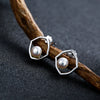 Artilady Sterling Silver Pearl Earrings