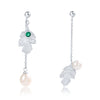 Artilady Sterling Silver Pearl Earrings
