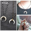 Artilady White Horn Pendant Necklace