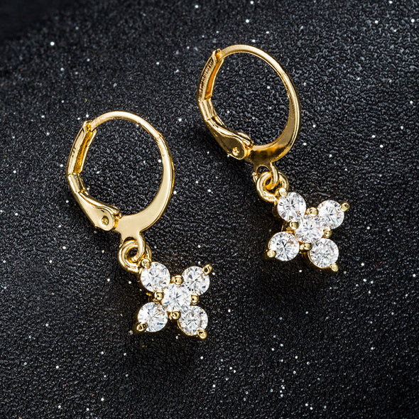 Artilady Women CZ Cross Earrings