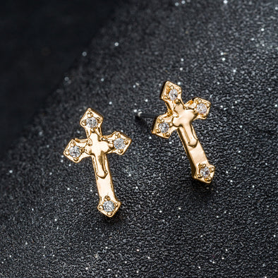 Artilady Women Cross Stud Earrings