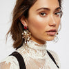 Artilady Women Flower Pearl Earrings
