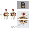 Artilady Women Flower Pearl Earrings