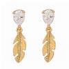 Artilady Women Gold Leaf Earrings