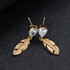 Artilady Women Gold Leaf Earrings