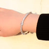 Artilady Women Silver Bangle Bracelet