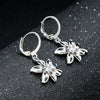 Artilady women Silver Flower Earrings