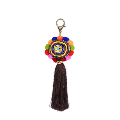 Artilady Pom Pom Colorful Tassel Keychain